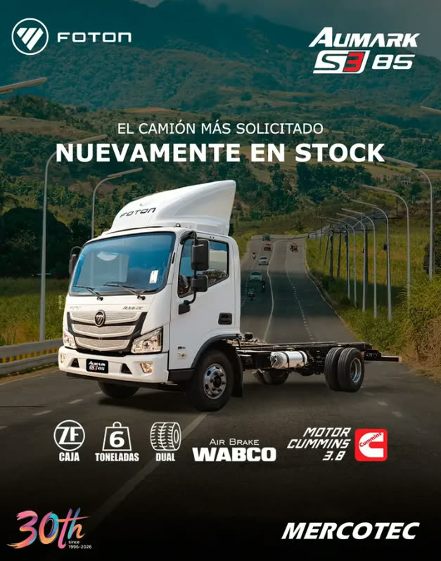Foton Aumark S3 85 chasis 6 toneladas